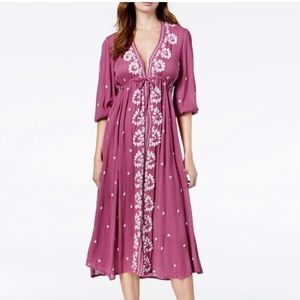 NWOT Free People Embroidered Fable Dress